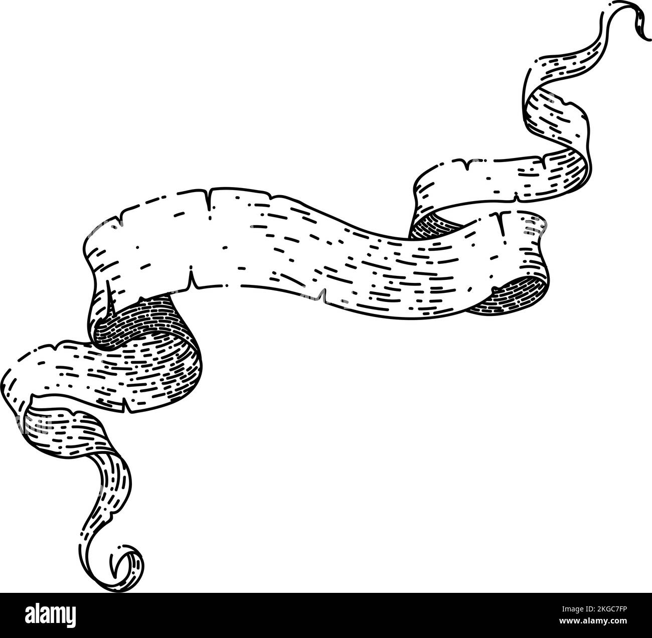 vintage ribbon sketch hand drawn vector Stock Vector Image & Art Alamy