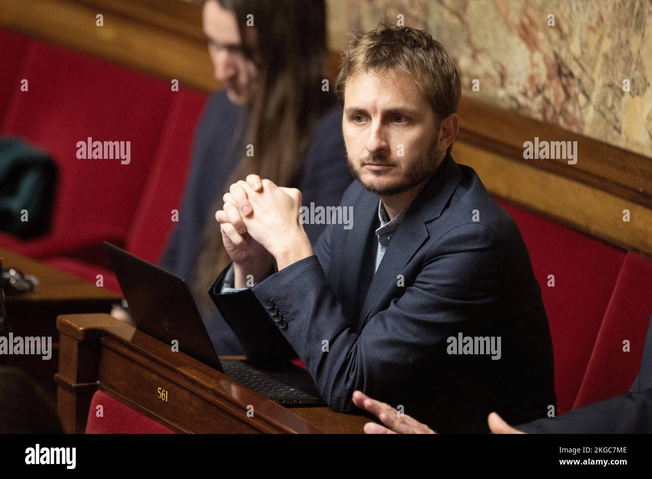 Deputy, Francois Piquemal attends a session of Questions to the