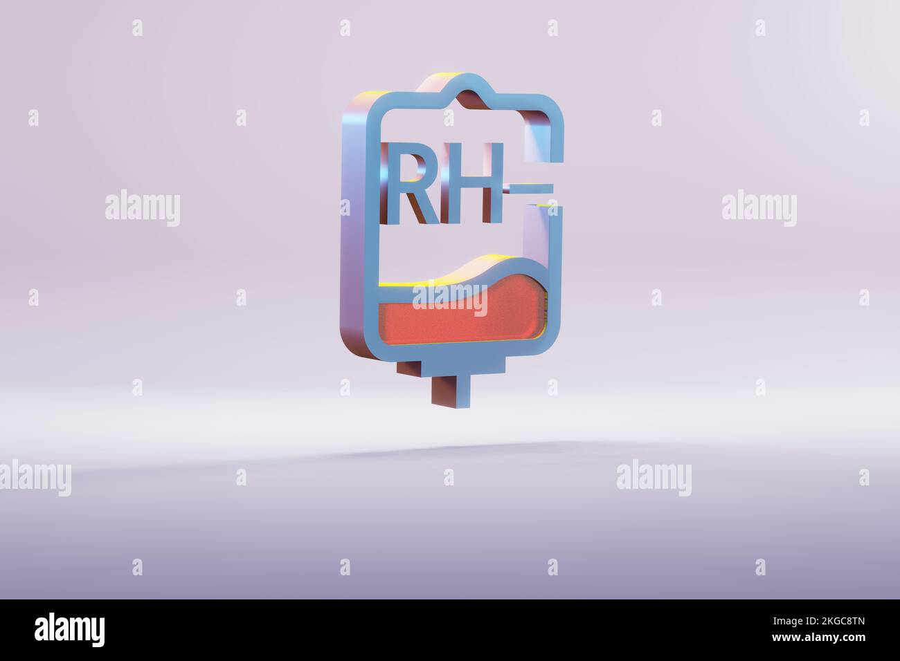 Beautiful illustration Blood Bag Type RH- symbol icons on a bright pink ...