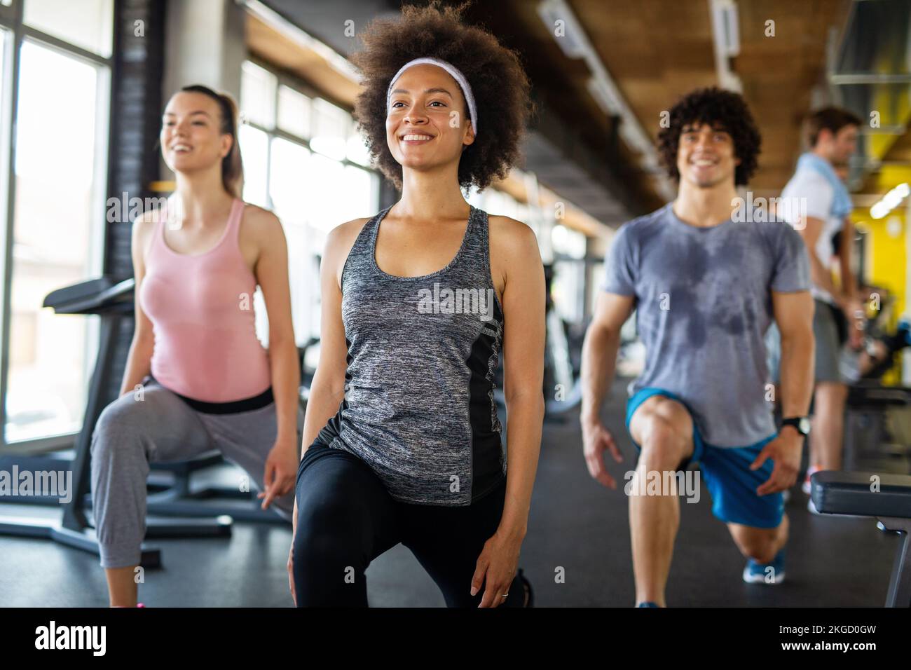 Group fit people training hi-res stock photography and images - Alamy