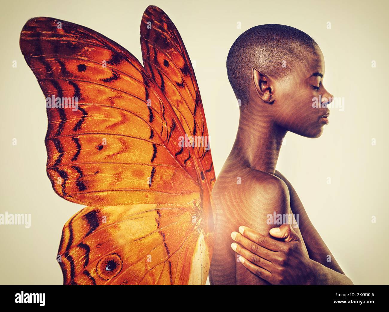 Theres magic in the natural world. a fairy of nature. Stock Photo