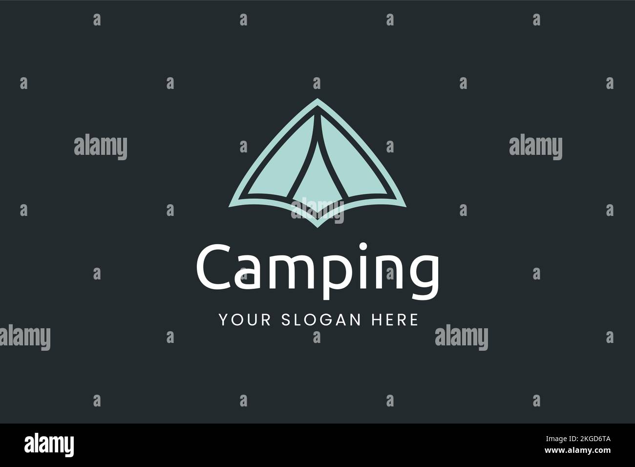 Simple camping logo with tent shape Stock Vector Image & Art - Alamy
