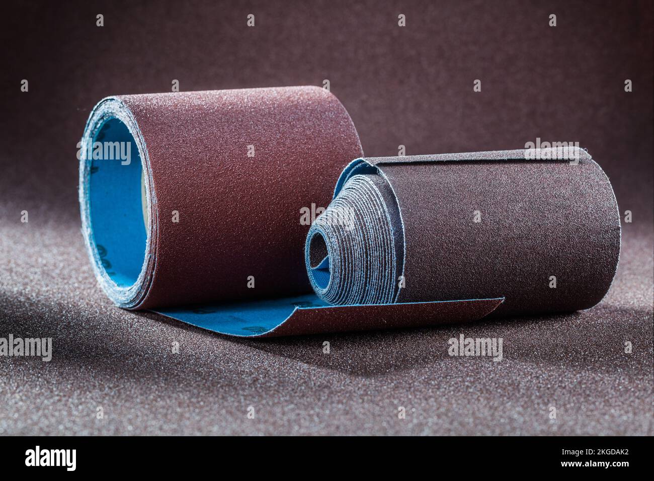abrasive materials two rolls of sandpaper Stock Photo Alamy