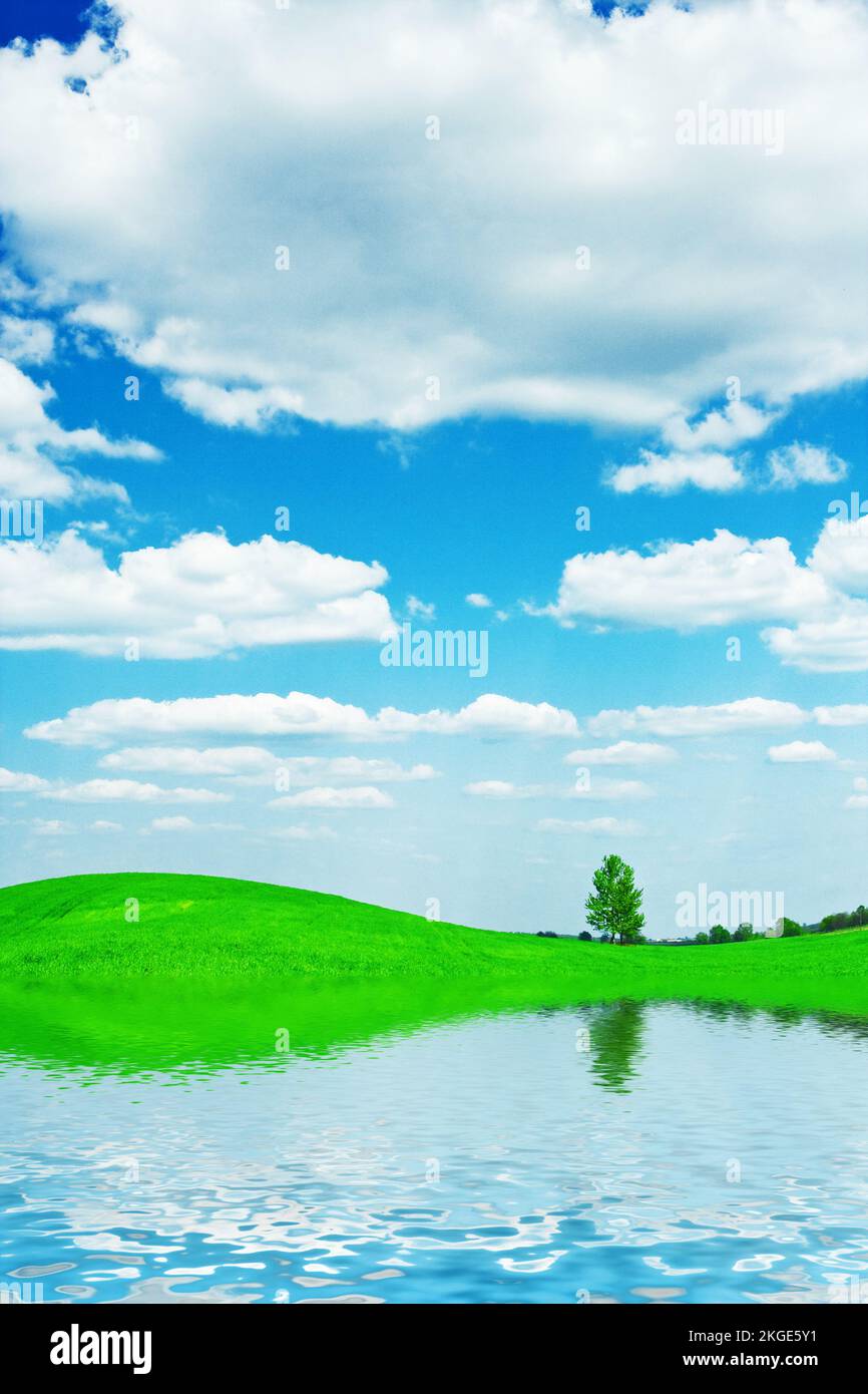 Grass And Water Stock Photo Alamy