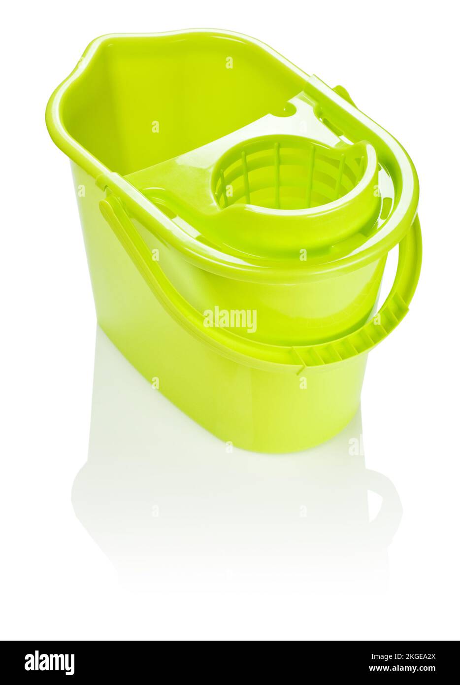 isolated yellow bucket Stock Photo Alamy