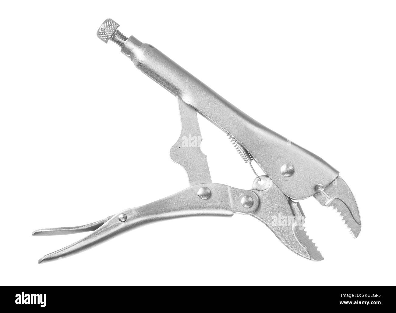Open lock jaw pliers isolated on white Stock Photo Alamy