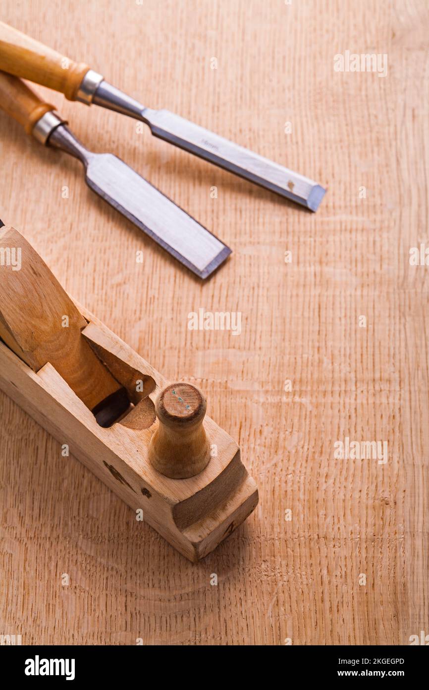 Old Fashioned Planes With Carving Chisels Laying On Workbench Table Stock  Photo - Download Image Now - iStock