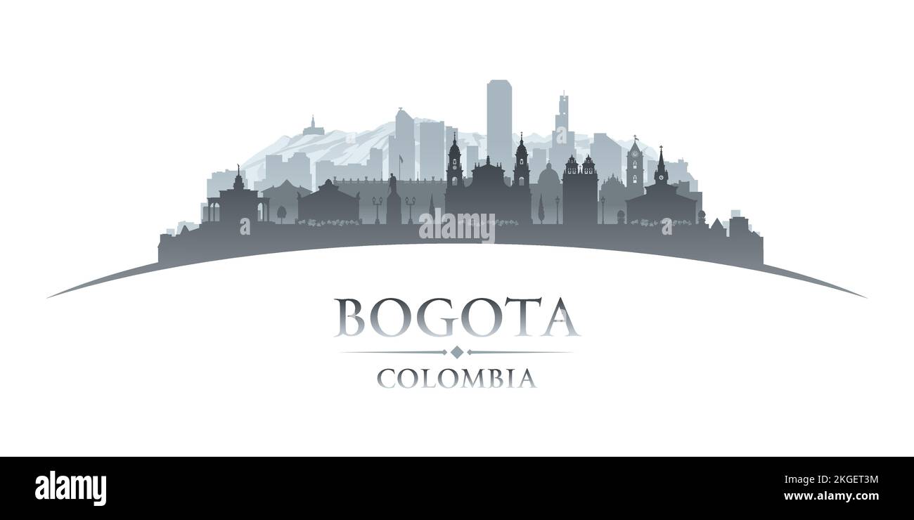 Bogota Colombia city skyline silhouette. Vector illustration Stock Vector