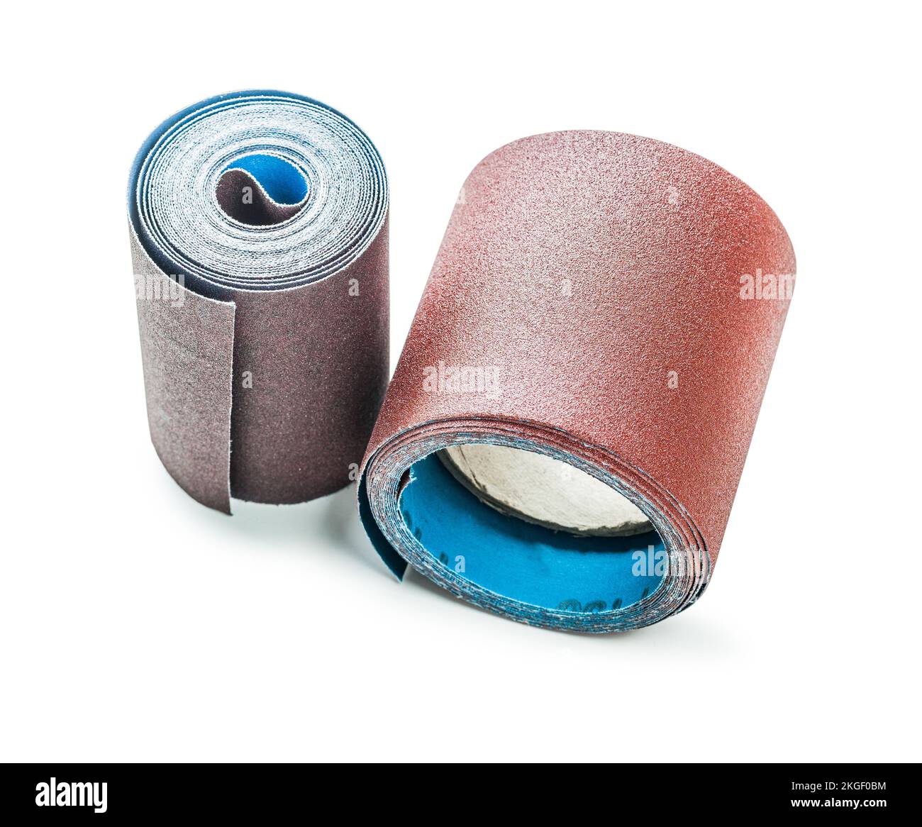 rolled sandpaper isolated on white background Stock Photo Alamy