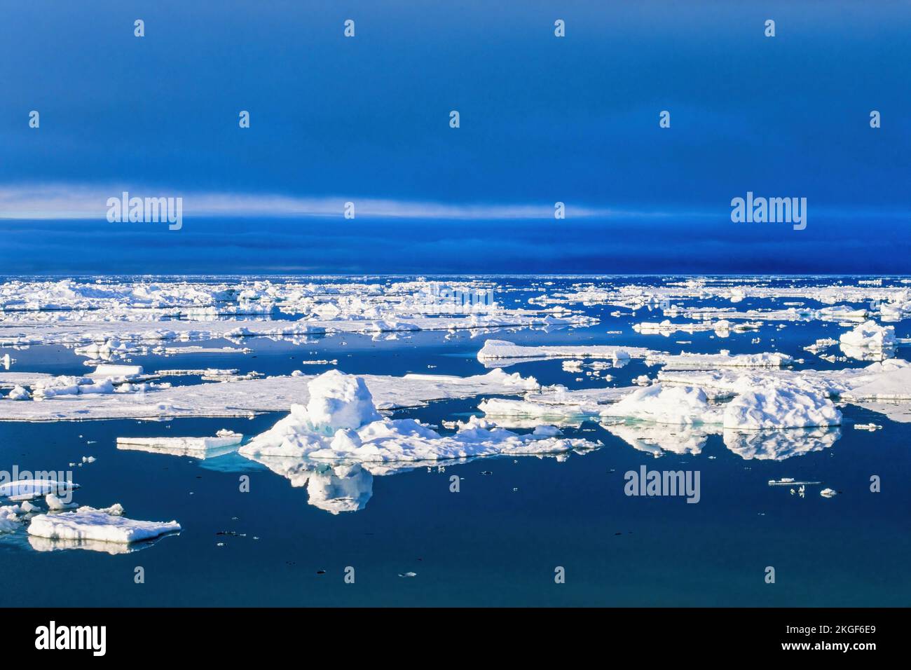 Drift ice on the sea in the arctic Stock Photo Alamy