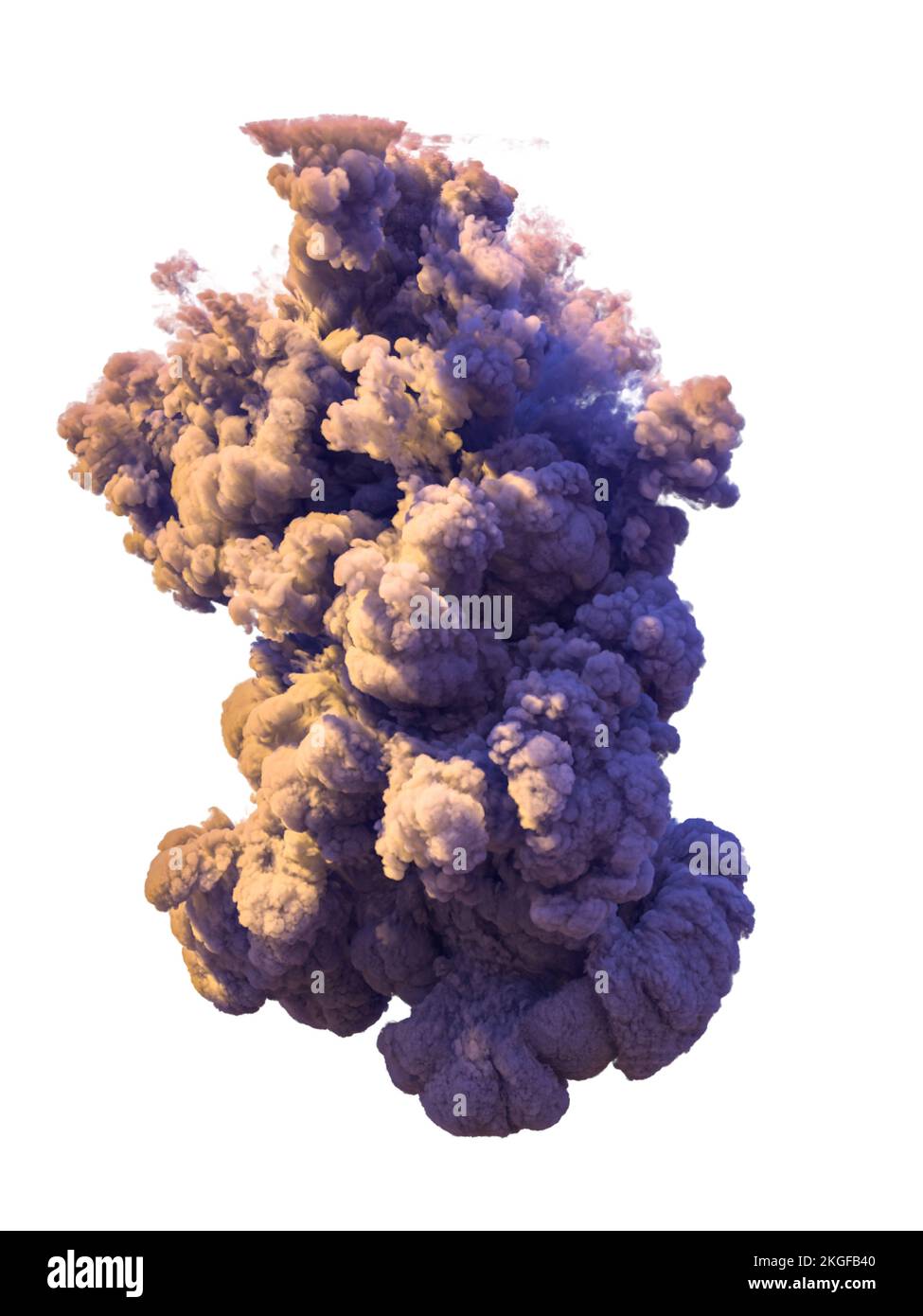 cloud of purple and pink smoke isolated Stock Photo