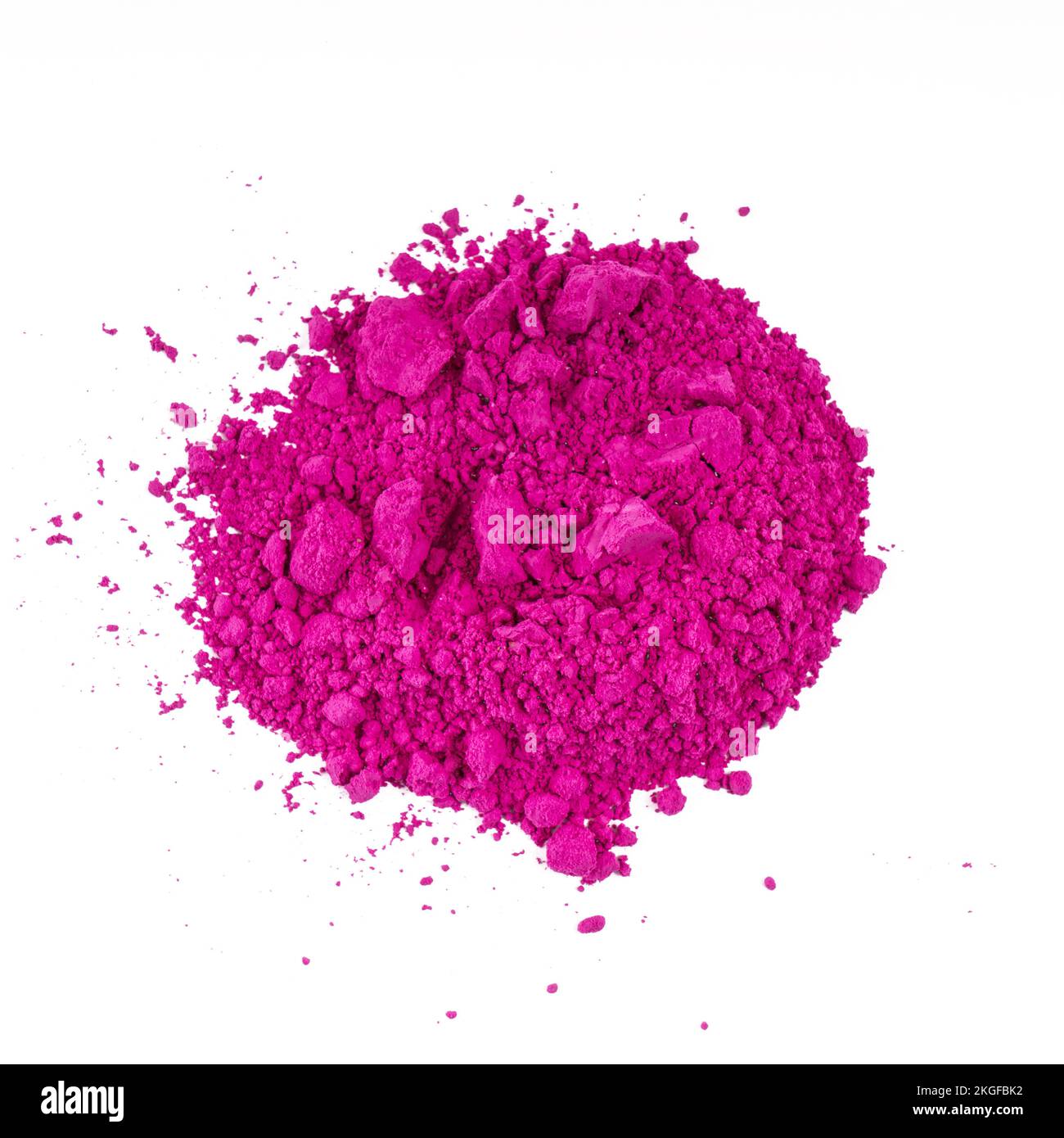 a small pile of pink powder on a transparent surface Stock Photo