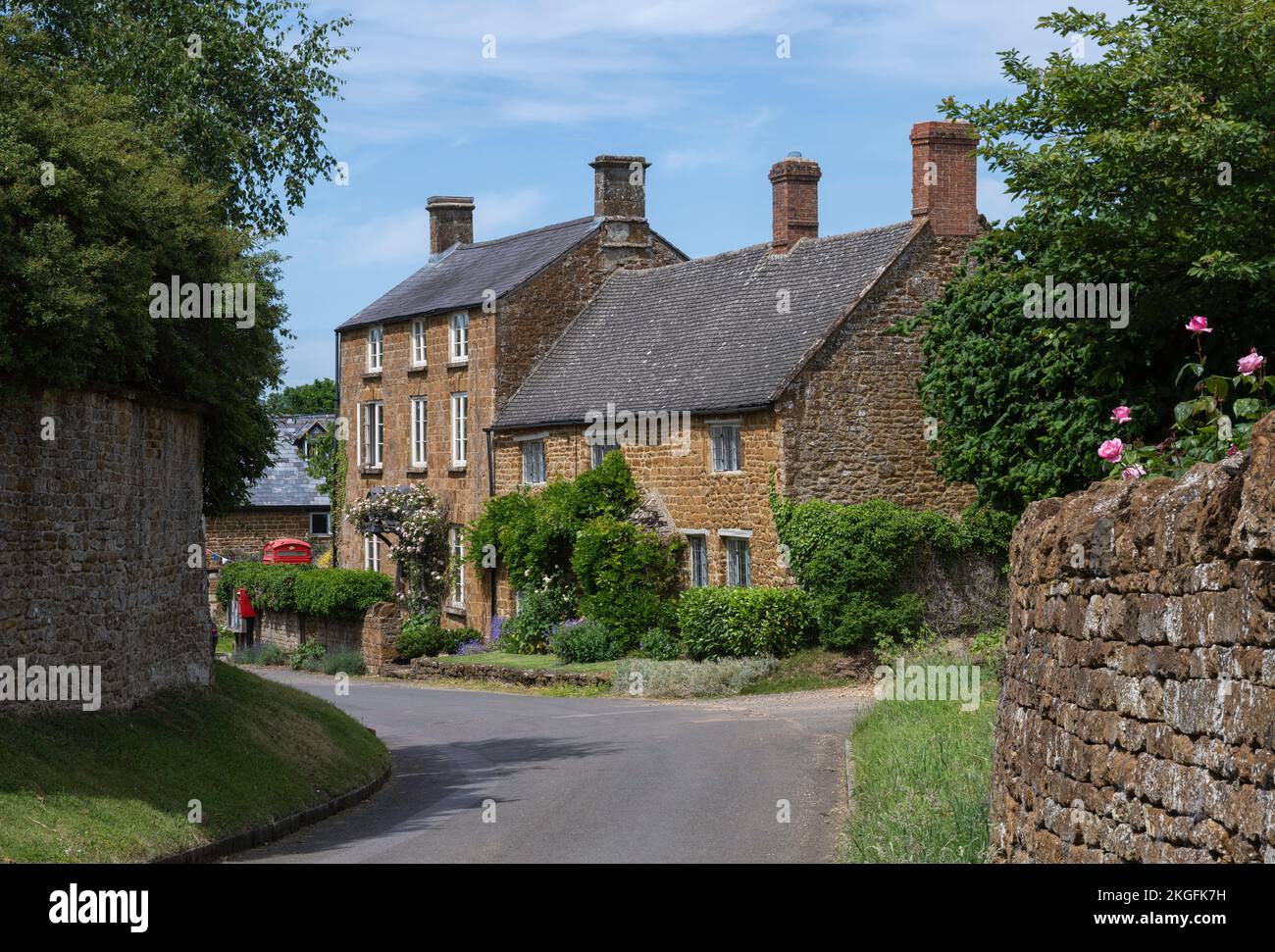 Swerford village, Oxfordshire, England. Stock Photo