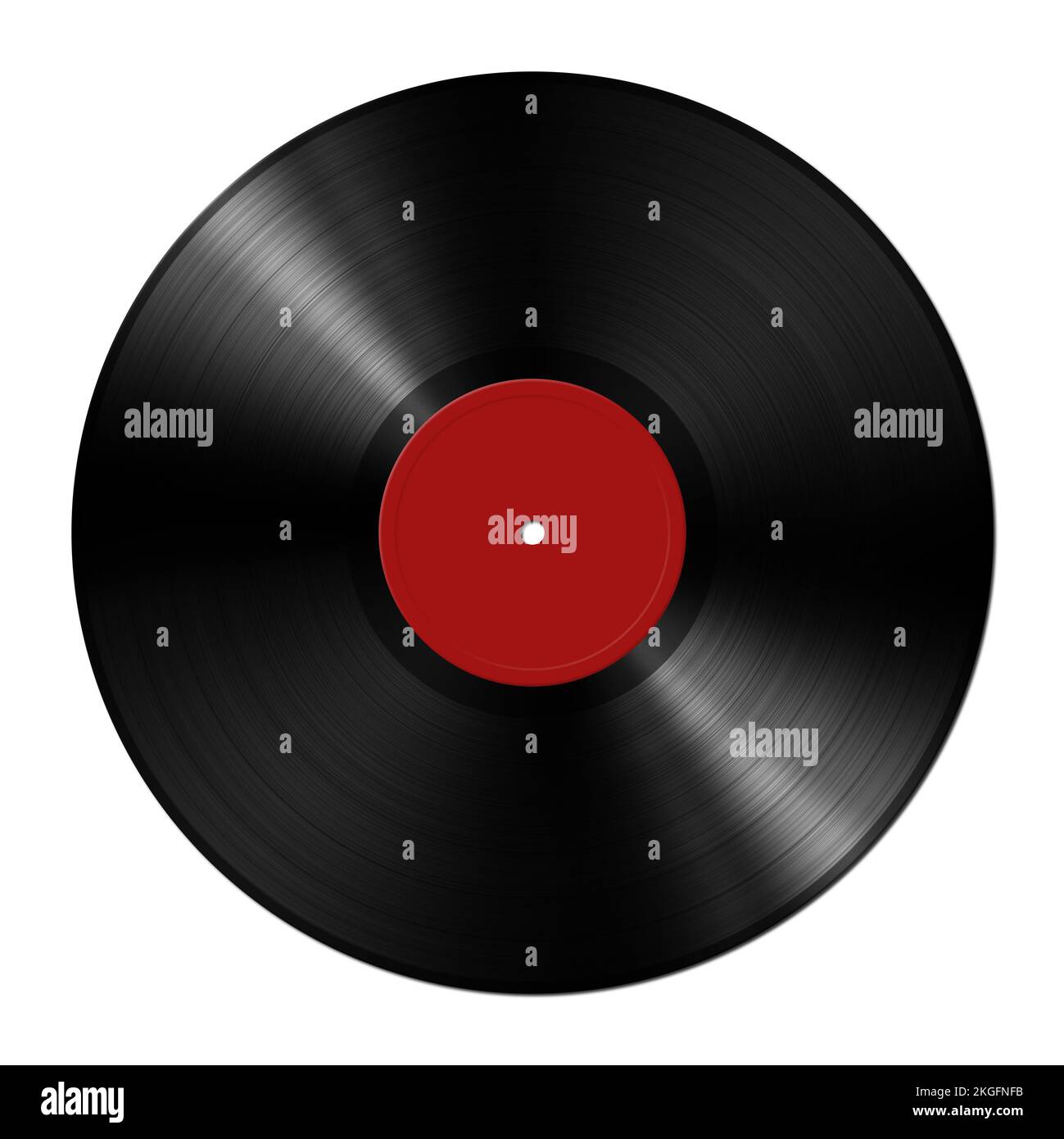 Red vinyl record isolated on white background. 3D illustration Stock Photo - Alamy