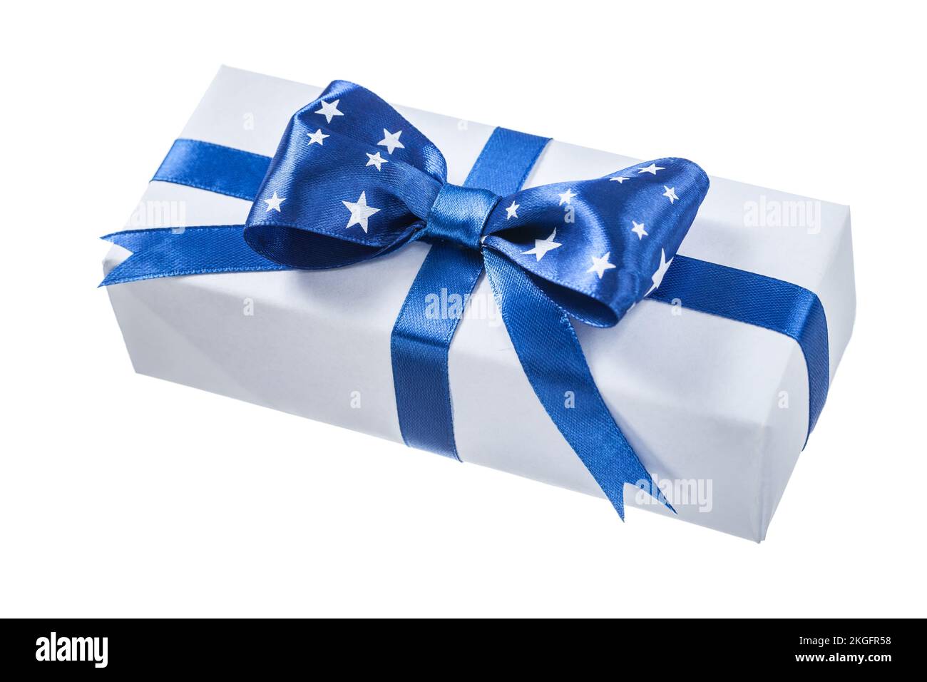 wrapped-white-present-box-with-blue-ribbon-isolated-on-white-stock