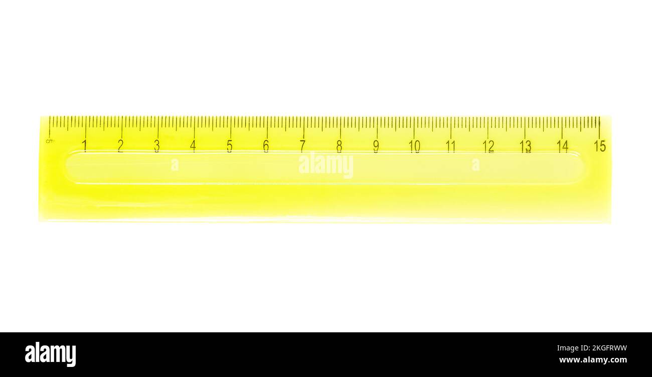 yellow school ruuler Stock Photo - Alamy