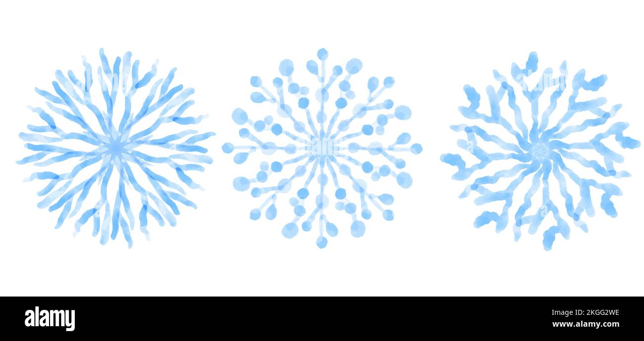 Blue snowflakes isolated on white background, vector illustration Stock ...