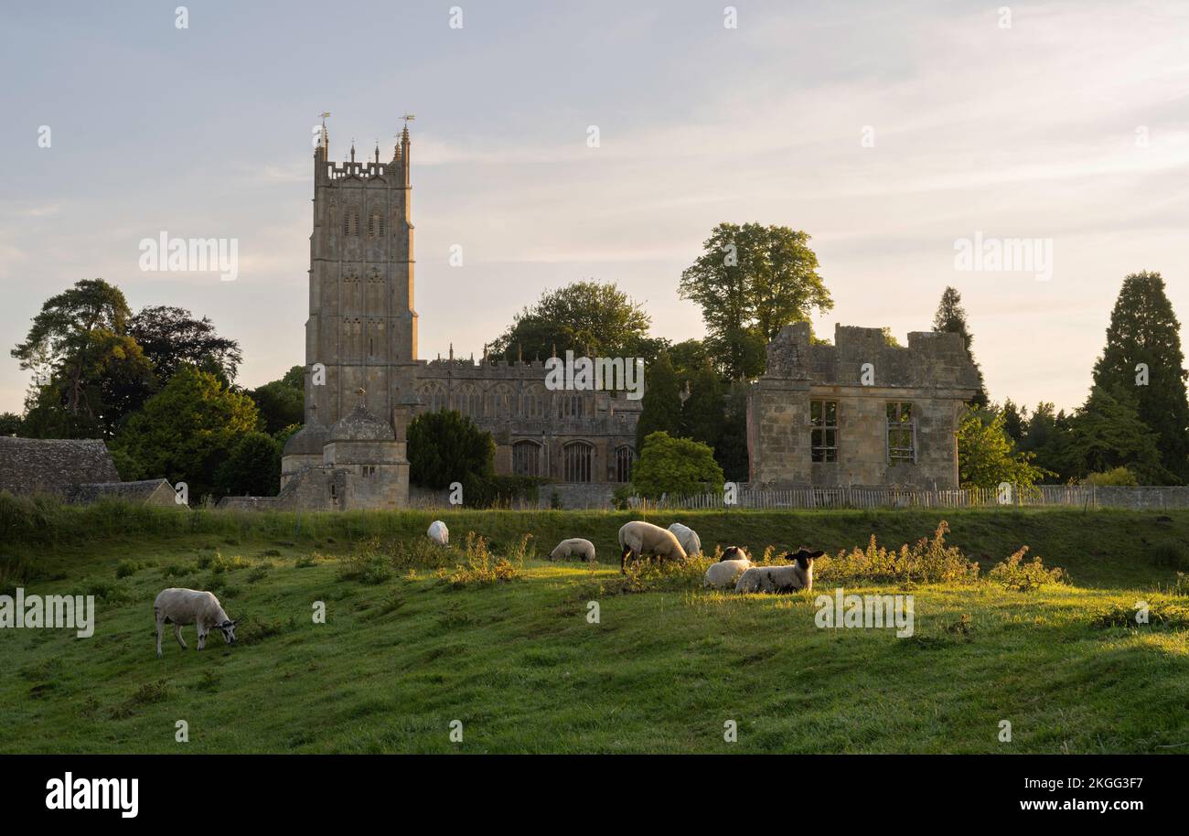 Chipping Campden Church at dawn, Cotswolds, Gloucestershire, England. Stock Photo