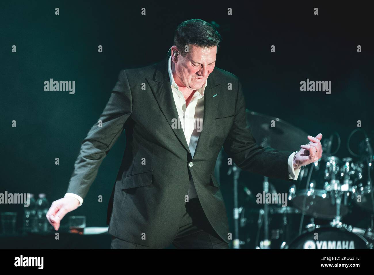 ITALY, TURIN, NOVEMBER 22ND 2022: The British pop singer Tony Hadley, former lead singer of the New Romantic band Spandau Ballet, performing live on stage for his “40TH anniversary” tour, together with “The Fabolous TH Band”. Stock Photo