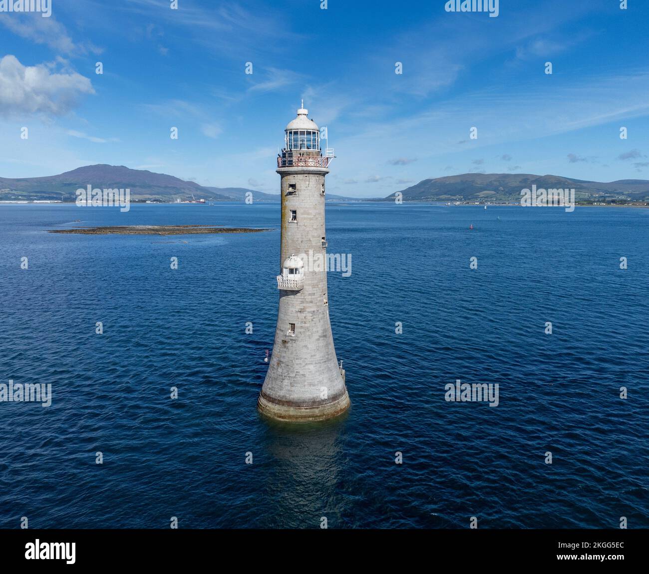 Haulbowline lighthouse at Cranfield, Co. Down, at the entrance to