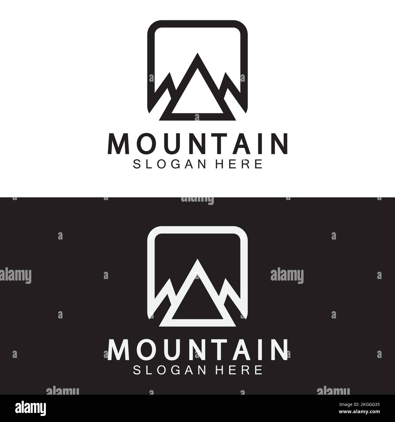 Mountain icon Logo Template Vector illustration design Stock Vector