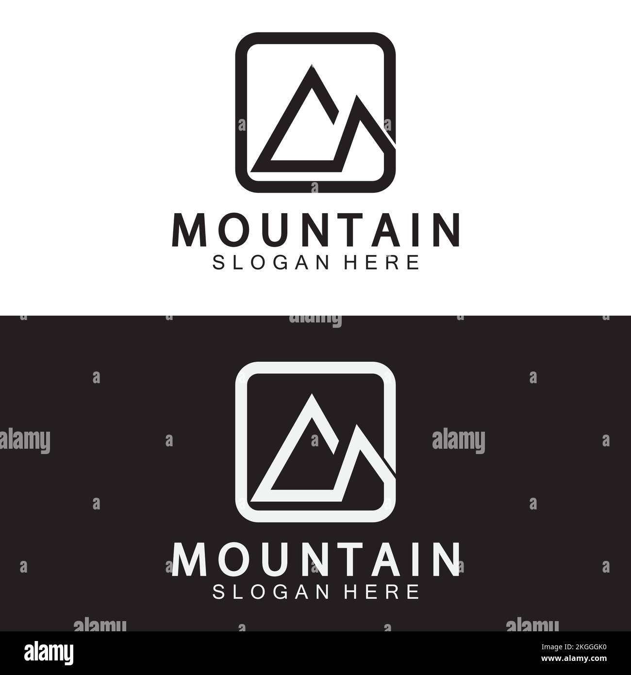 Mountain icon Logo Template Vector illustration design Stock Vector