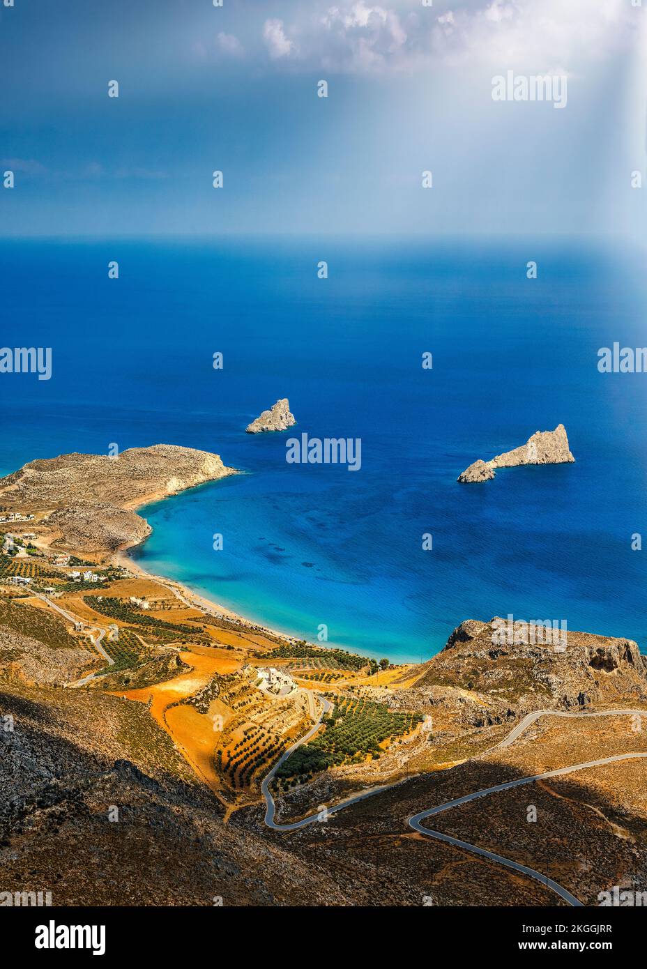 CRETE ISLAND, GREECE. Xerokambos beach. Xerokambos is a sandy beach