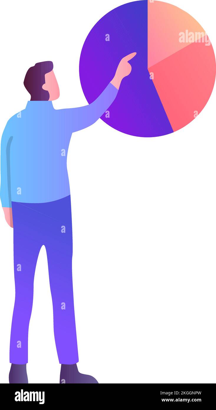 Bitcoin data statistic monitoring flat vector icon Stock Vector