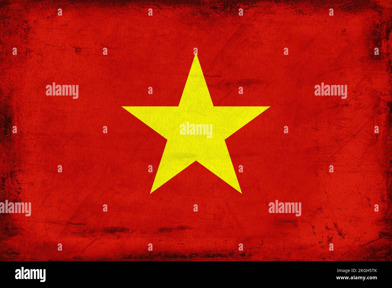 Grunge Flag of vietnam. Grunge texture Stock Photo