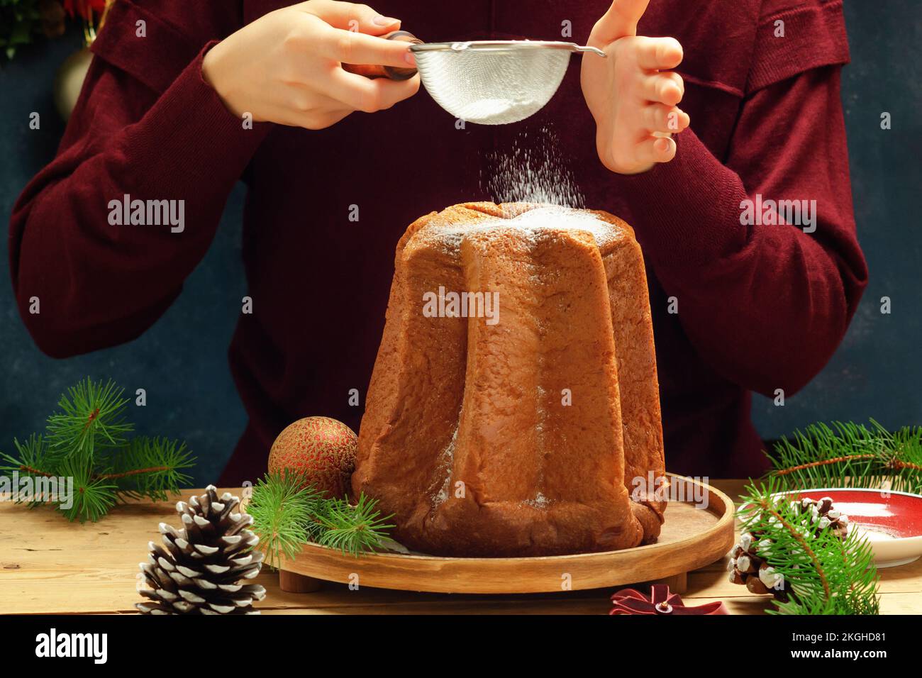 Christmas Tree Pandoro Pan Doro Traditional Stock Photo 150016064