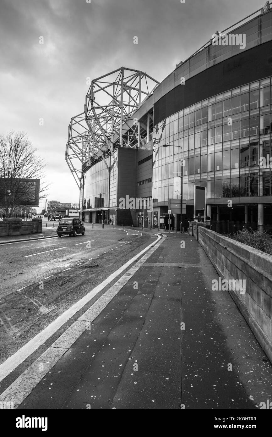 Manchester United's Old Trafford soccer stadium, Manchester Stock Photo