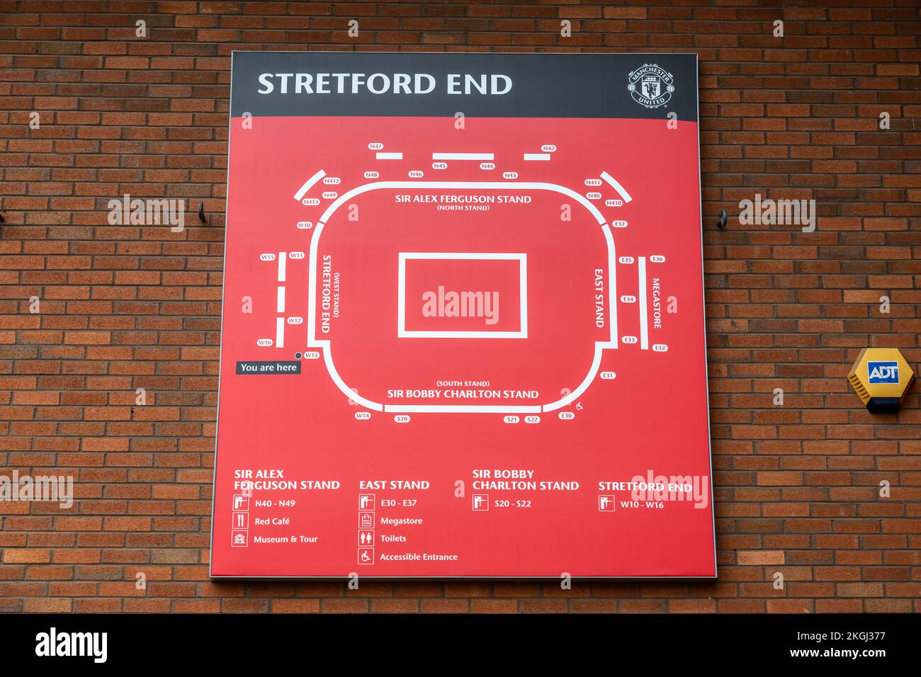 Stretford End at Manchester United's Old Trafford stadium, Manchester