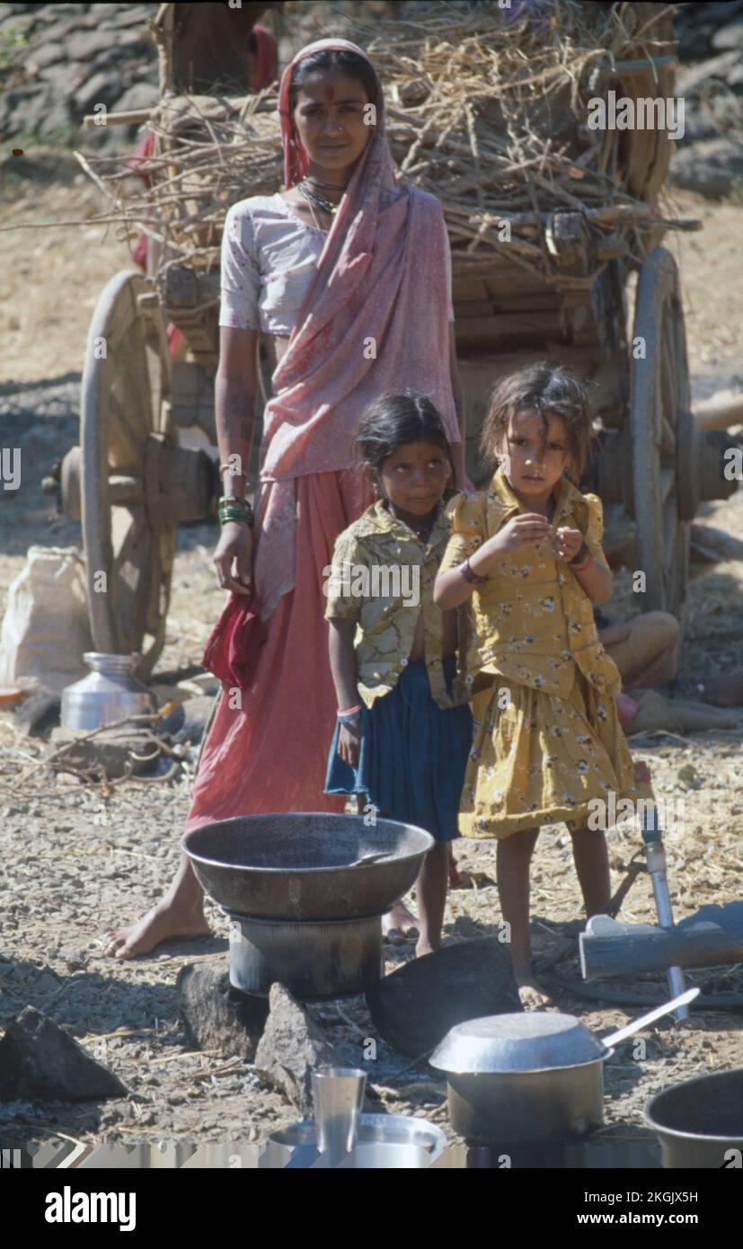Tribal Family in Bhandardhara, Maharashtra, India Stock Photo Alamy