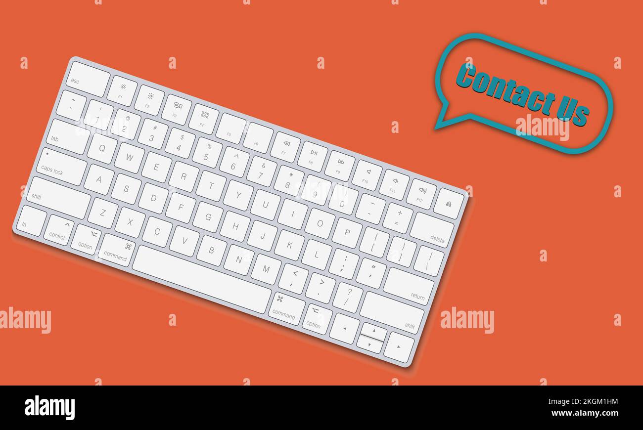 contact-us-business-concept-contact-us-on-web-with-keyboard-on-dark
