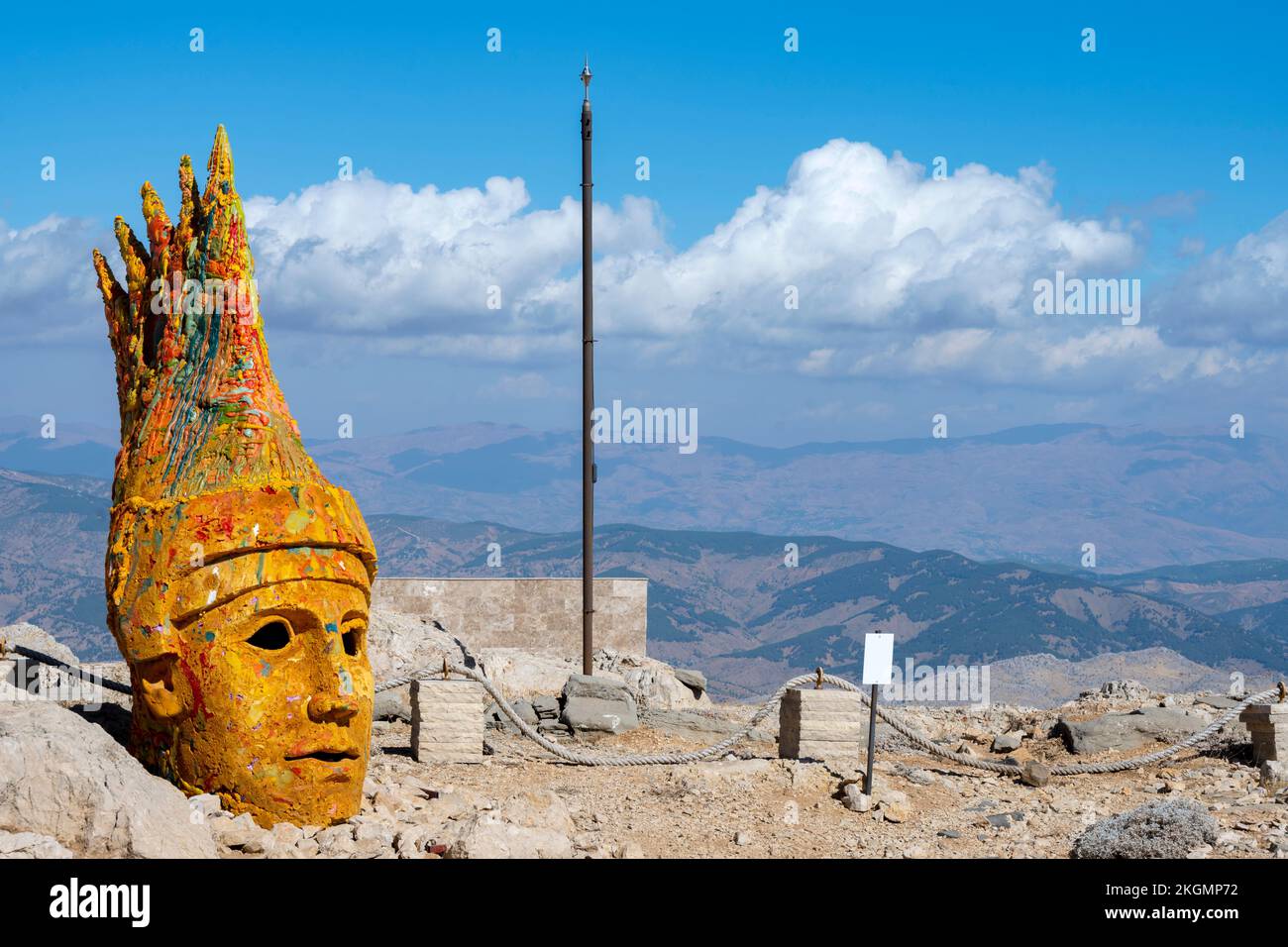 Türkei, Nemrut Dagi, Kunst auf der Nordterrasse Stock Photo
