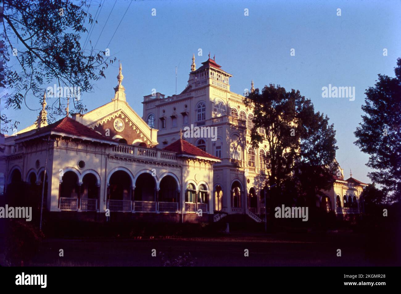 The Aga Khan Palace was built by Sultan Muhammed Shah Aga Khan III in the city of Pune, India. The palace was an act of charity by the spiritual leader of the Nizari Ismaili Muslims, who wanted to help the poor in the neighbouring areas of Pune Stock Photo
