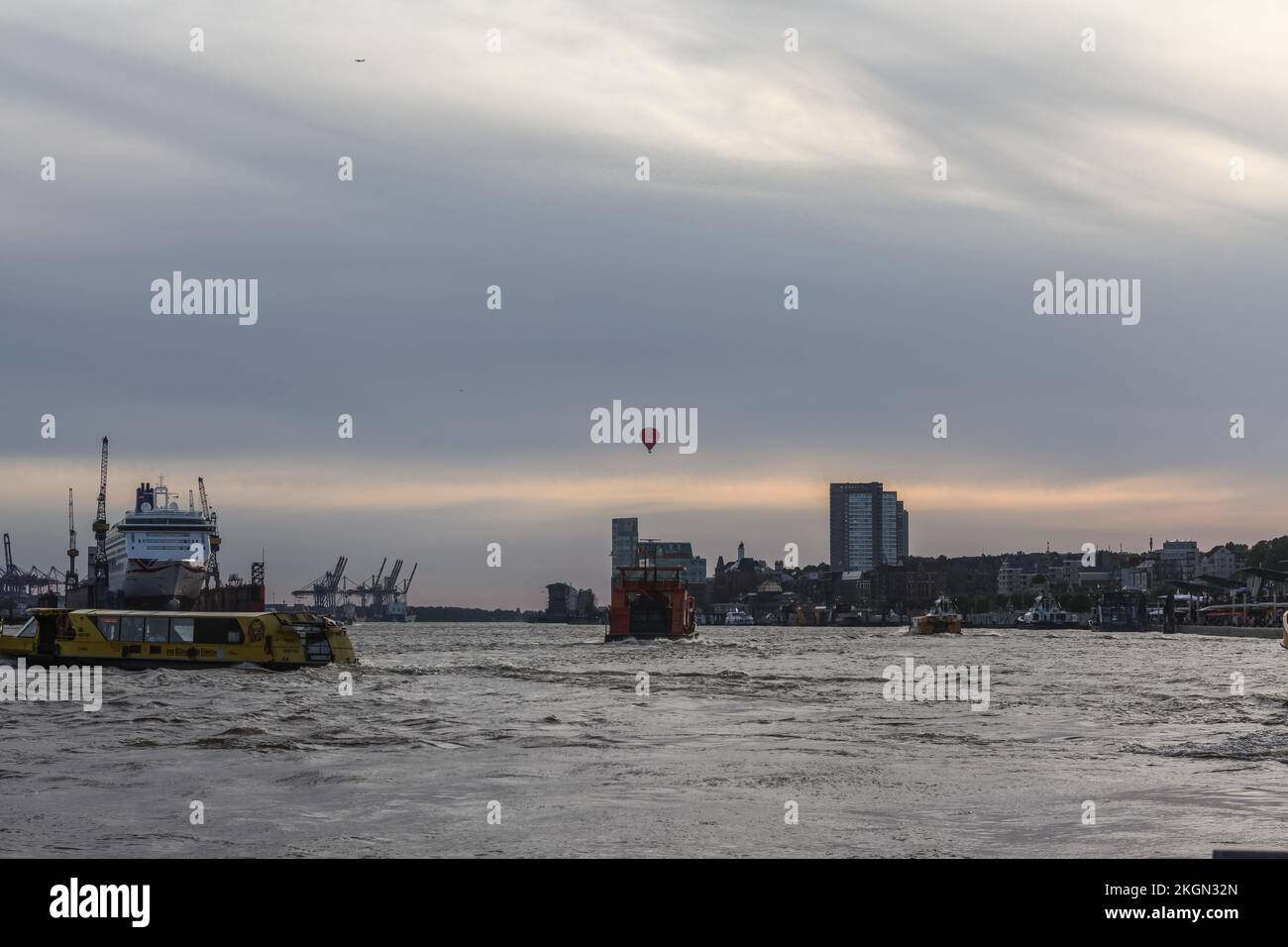 Hamburg, Germany, 16.06.2022: Port of Hamburg Stock Photo