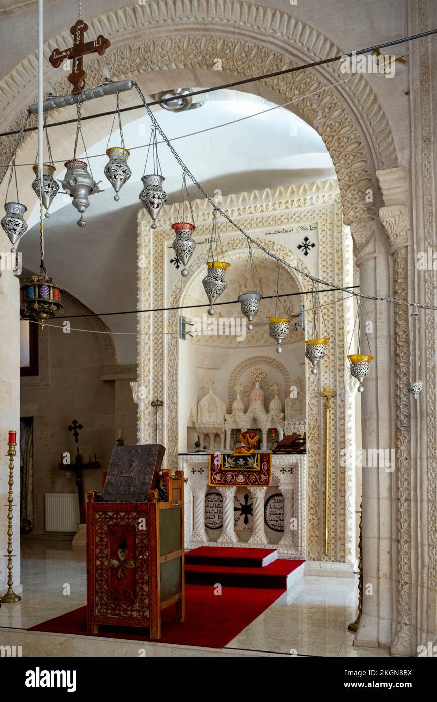 Türkei, Midyat, syrisch-orthodoxe Mor-Barsaumo-Kirche, Stock Photo