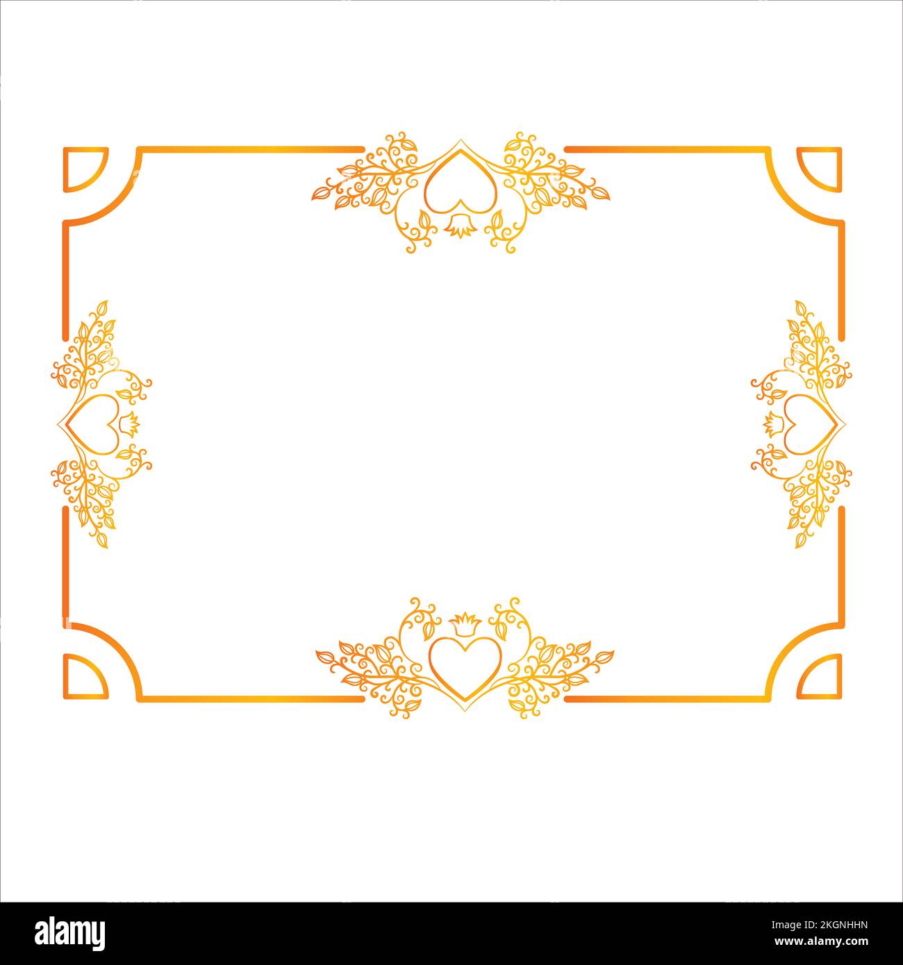 golden pattern photo frame design, photo frame design with the golden