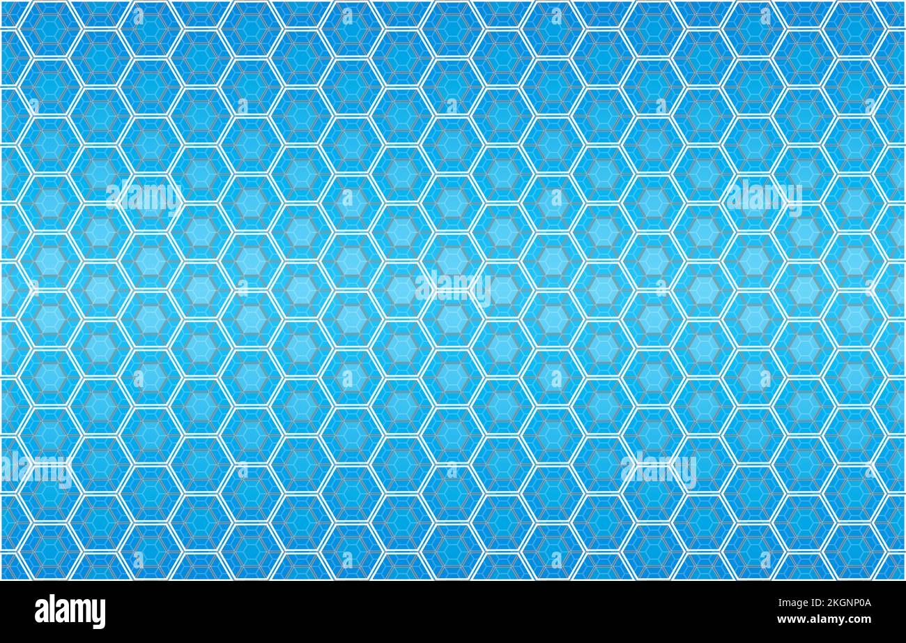 Abstract technological hexagonal blue and white background Stock Photo ...