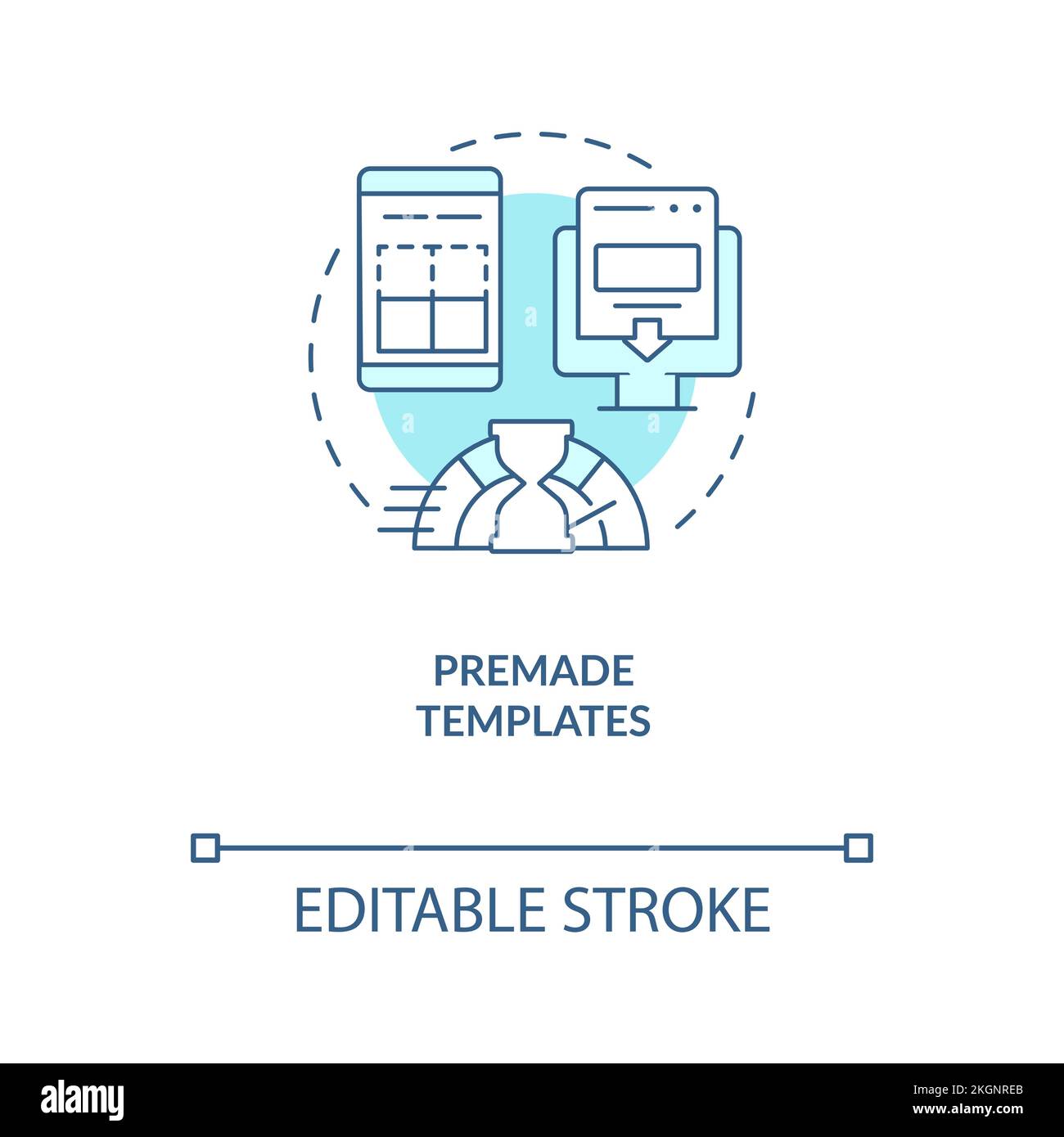 Premade templates turquoise concept icon Stock Vector Image & Art Alamy
