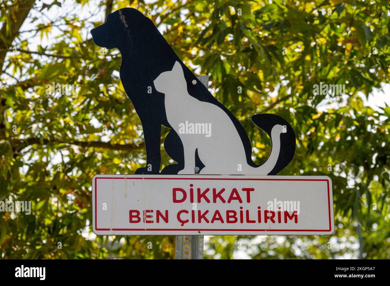 Asien, Türkei, Elazig, Harput, 'Achtung, wir können hier plötzlich auftauchen' Stock Photo