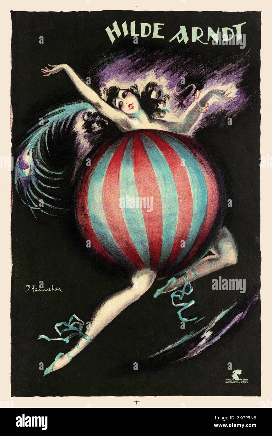 Hilde Arndt by Joseph Fenneker (1895–1956), Poster published in 1918 in Germany Stock Photo