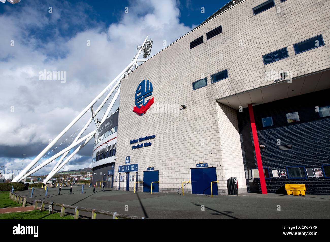 Bolton Wanderers Football Club. The University of Bolton Stadium, Horwich. Stock Photo