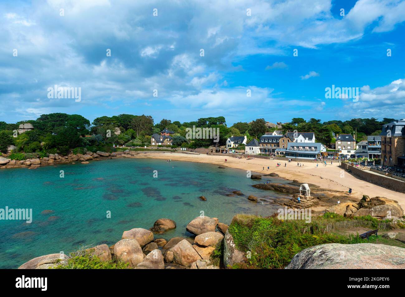 France Brittany Perros Guirec Fishing Village On Atlantic Coast france-brittany-perros-guirec-fishing-village-on-atlantic-coast