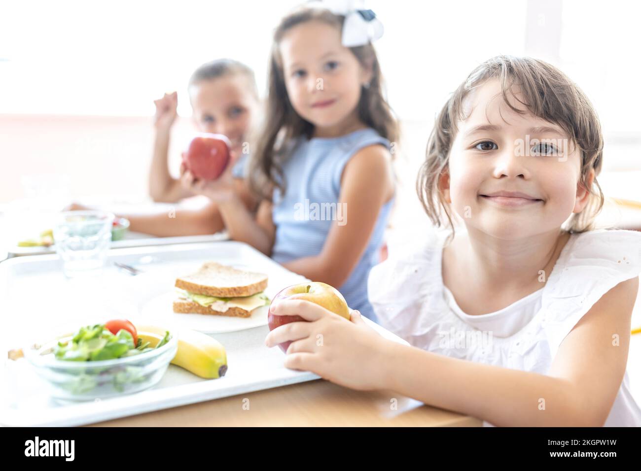 https://c8.alamy.com/comp/2KGPW1W/smiling-elementary-student-with-food-tray-on-table-at-lunch-break-in-cafeteria-2KGPW1W.jpg
