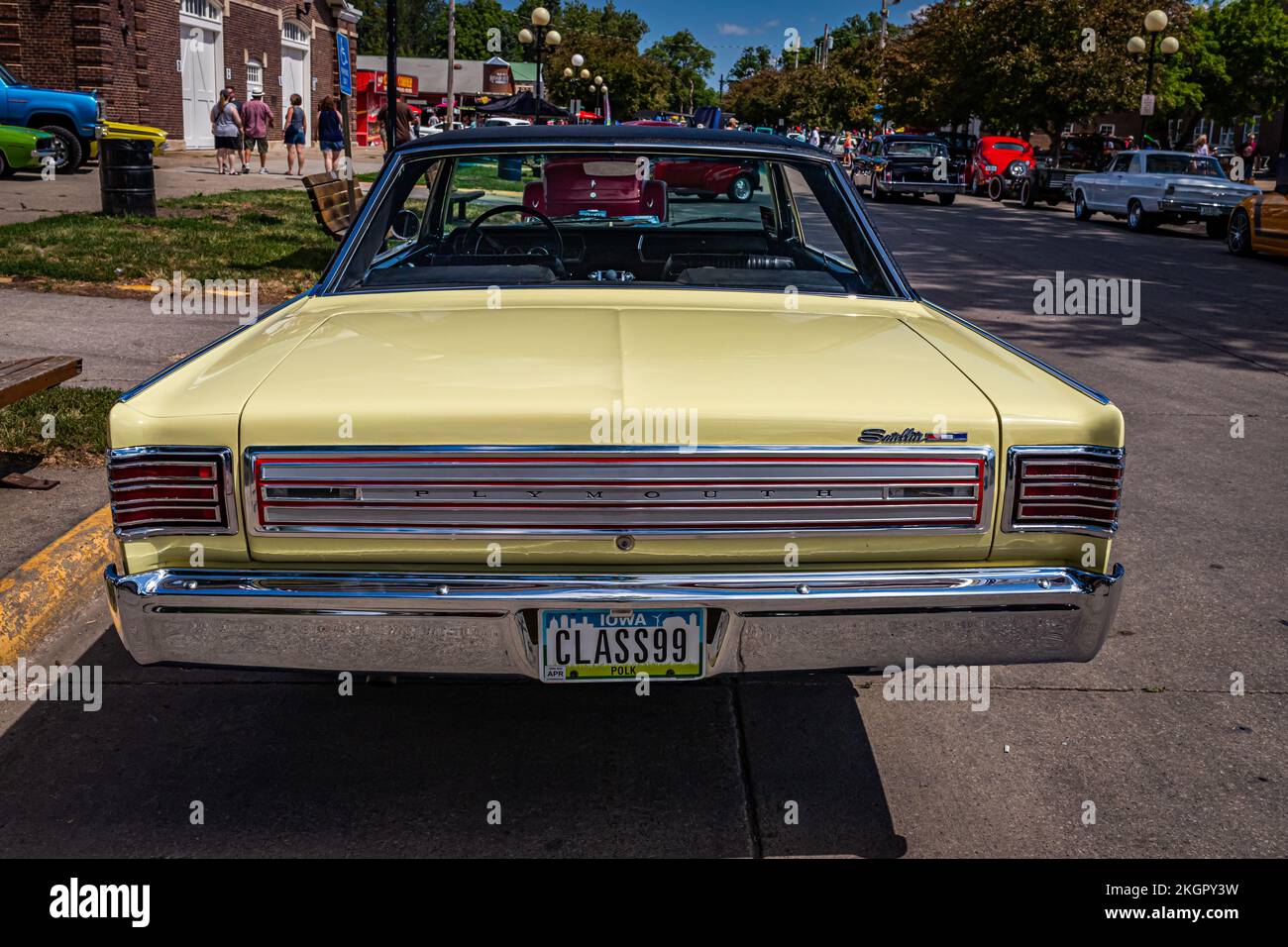 Des Moines, IA July 03, 2022 High perspective rear view of a 1966