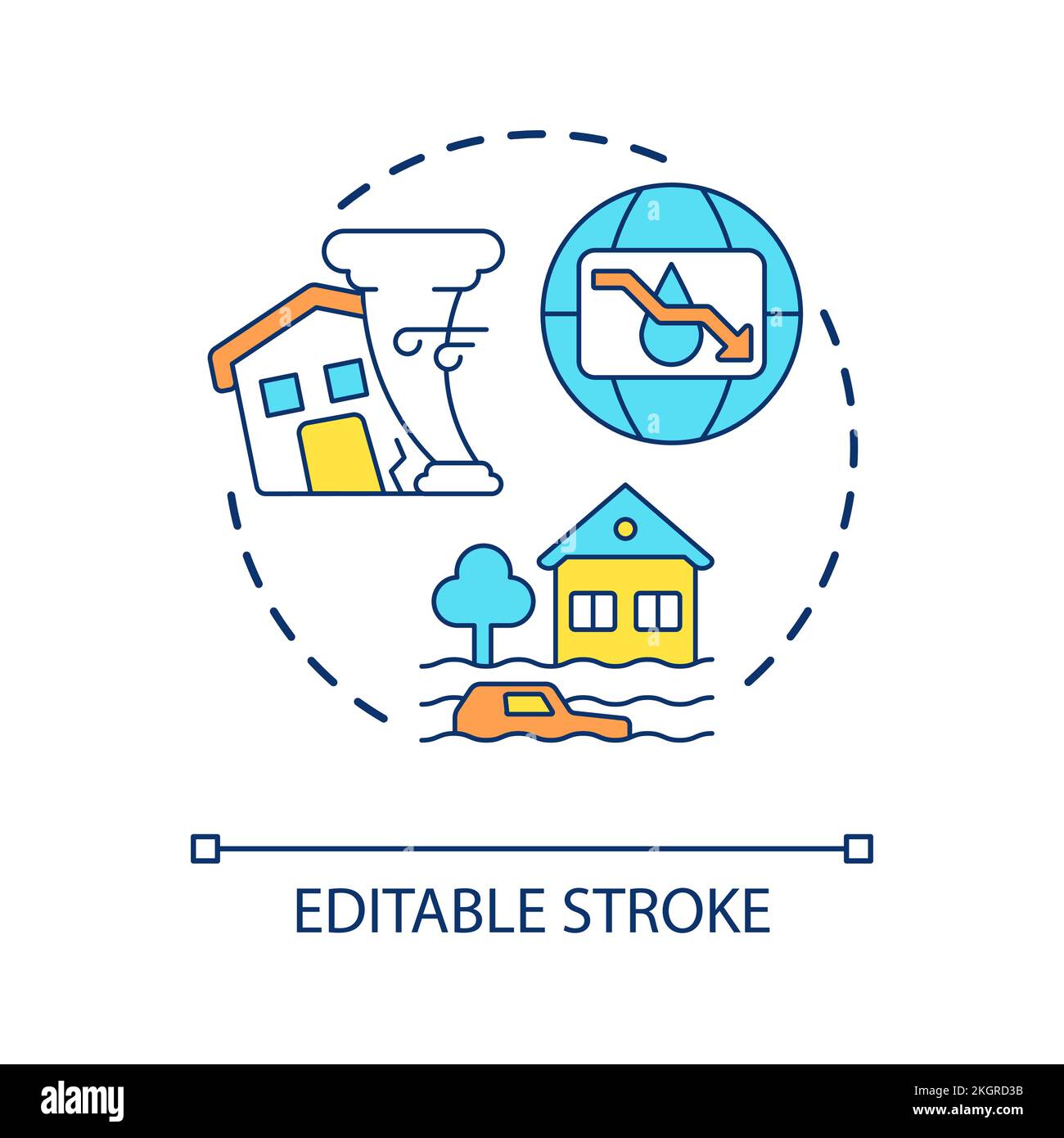Climate change concept icon Stock Vector Image & Art - Alamy