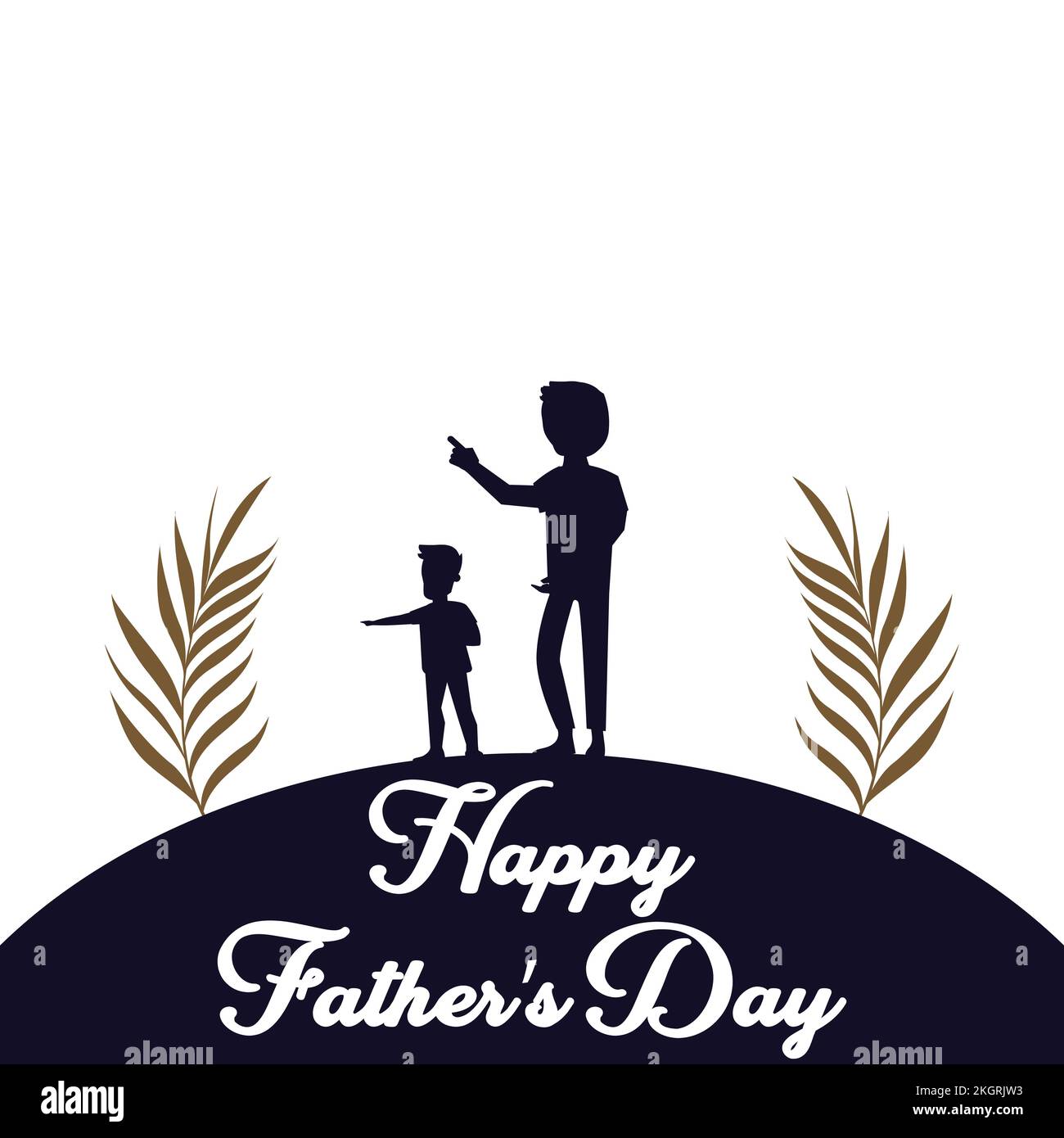 Happy Fathers Day Vector illustration with stylish white text effect ...