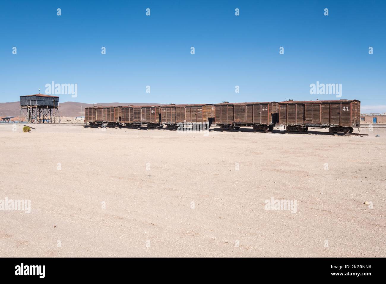Railway in Julaca, Nor Lipez Province, Department of Potosí, Bolivia Stock Photo